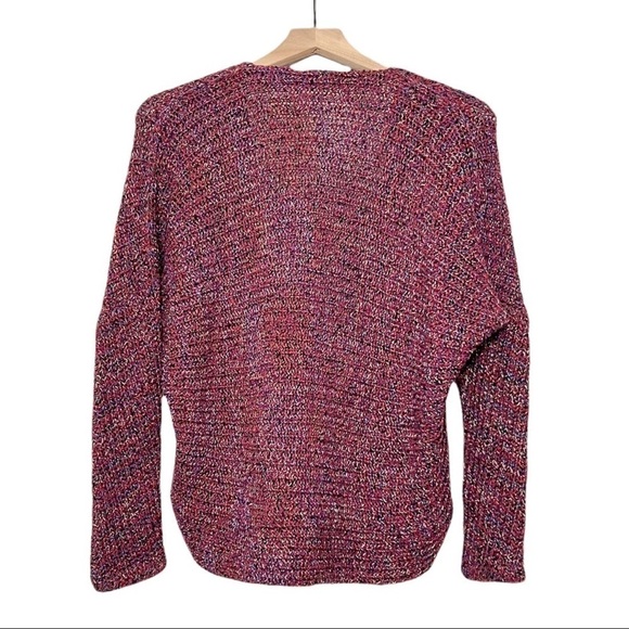 VINTAGE 90s MISSONI Multicolor Chunky Knit Shawl Collar Cardigan Sweater S - Picture 3 of 8